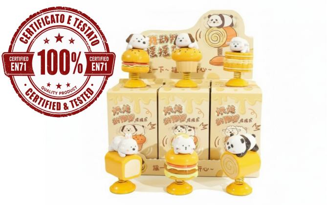 ANIMALETTI CON FOODIES (con molla) 4cm In Blind Box In espo da pz 6ass…x6…x192